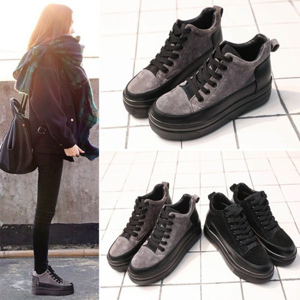 2019 new female spring sneakers height vulcanized shoes women black shoes lace up breath, Black;white
2019 new female spring sneakers height vulcanized shoes women black shoes lace up breath, Black;white
