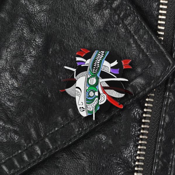 brooch pin girls angry genitals geisha woman woman enamel pins badge brosa neo-gothic artist statue face brooch pins lapel jewel, Gray
brooch pin girls angry genitals geisha woman woman enamel pins badge brosa neo-gothic artist statue face brooch pins lapel jewel, Gray