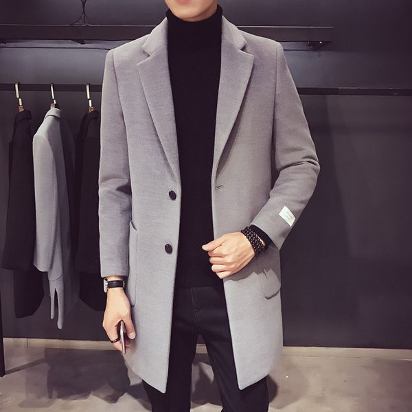 warm fashion wool blend mens coat england style casual men jacket pocketssingle breasted korean male fashion coat, Black
warm fashion wool blend mens coat england style casual men jacket pocketssingle breasted korean male fashion coat, Black