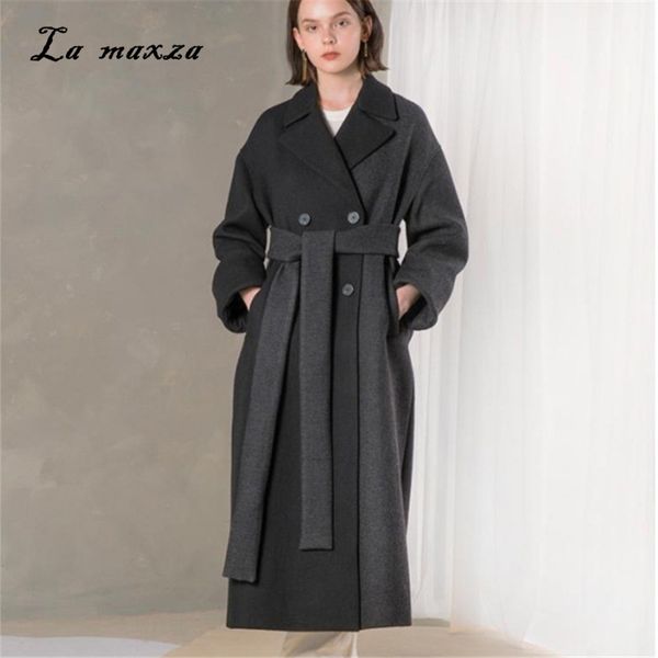 winter coat women wool long coat 2018 vintage fashion korean ladies coats 2xl plus size double breasted, Black
winter coat women wool long coat 2018 vintage fashion korean ladies coats 2xl plus size double breasted, Black