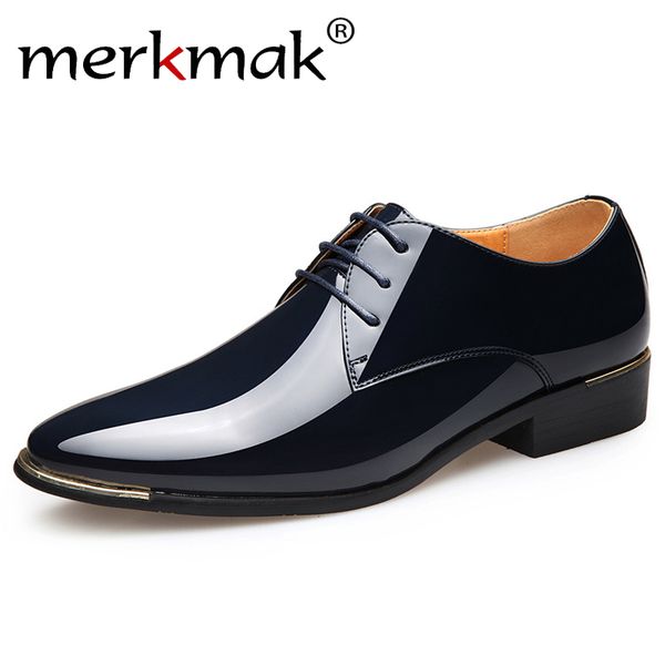 2018 nmerkmak newly men's quality shinny pu leather shoes plus size 38-47 blacklace up leather wedding shoes soft party footwear, Black
2018 nmerkmak newly men's quality shinny pu leather shoes plus size 38-47 blacklace up leather wedding shoes soft party footwear, Black