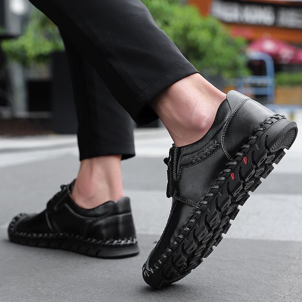 new comfortable men casual shoes loafers quality split leather men's shoes men flats moccasins shoes size 48 *, Black
new comfortable men casual shoes loafers quality split leather men's shoes men flats moccasins shoes size 48 *, Black