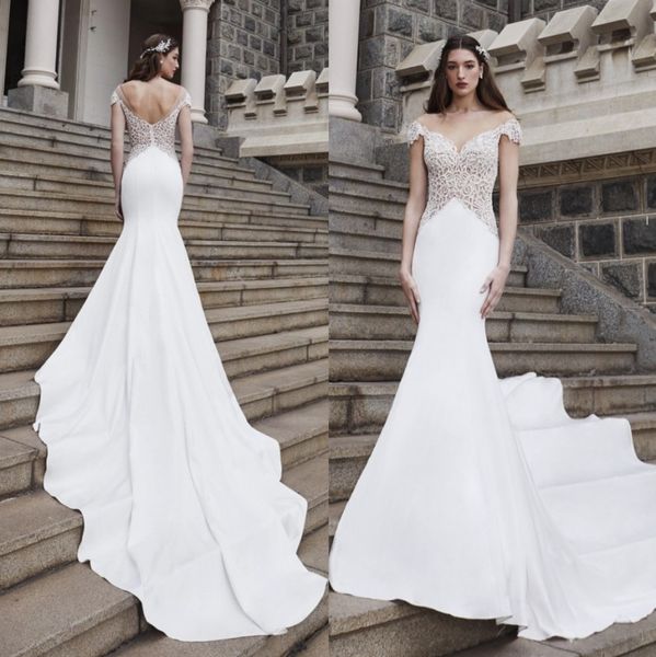 amazing mermaid beaded lace wedding dresses sheer bateau neck bridal gowns backless sweep train robes de mariée, White
amazing mermaid beaded lace wedding dresses sheer bateau neck bridal gowns backless sweep train robes de mariée, White