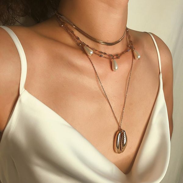 bohemian summer alloy shell statement necklace for women trensy wedding jewelry elegant simulated pearl choker necklace bijoux, Silver
bohemian summer alloy shell statement necklace for women trensy wedding jewelry elegant simulated pearl choker necklace bijoux, Silver