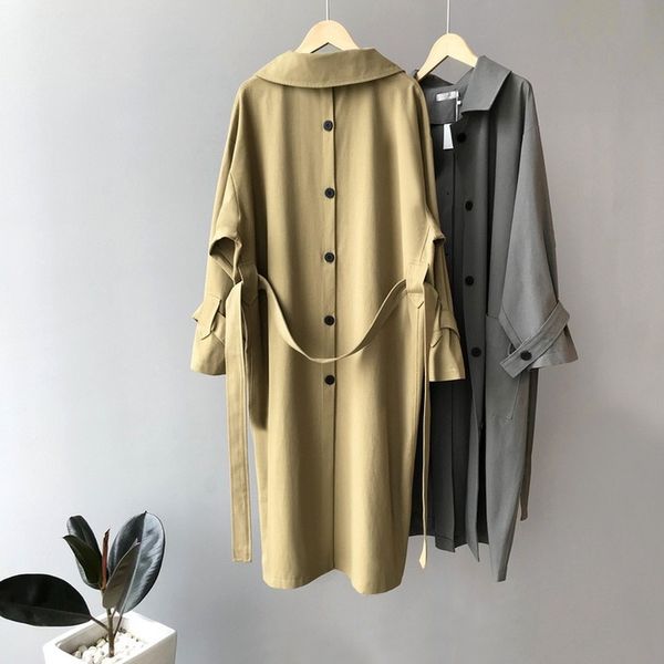 autumn and winter new trench coat waist coat back button women jacket long women clothes 2019 solid color long, Tan;black
autumn and winter new trench coat waist coat back button women jacket long women clothes 2019 solid color long, Tan;black