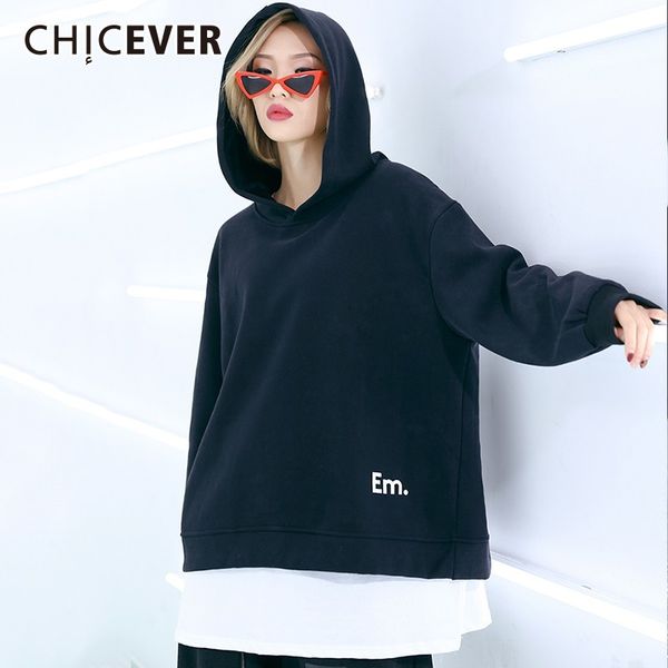 chicever letter print women's sweatshirts hooded batwing sleeve loose oversize patchwork sweatshirt casual clothes new, Black
chicever letter print women's sweatshirts hooded batwing sleeve loose oversize patchwork sweatshirt casual clothes new, Black