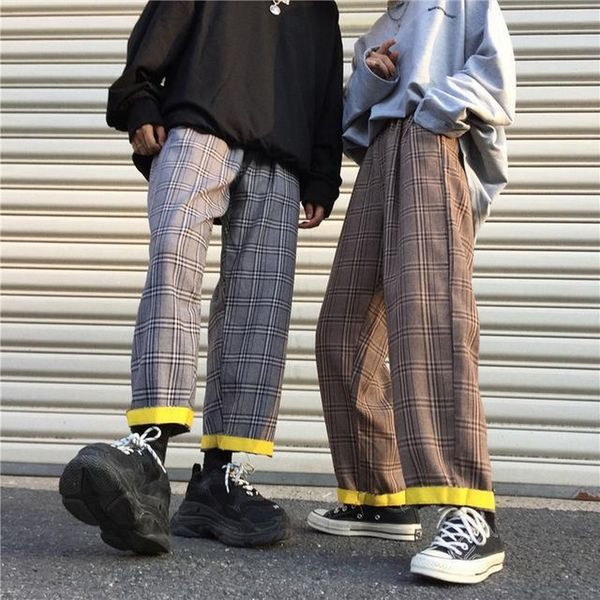 women's pants & capris 2021 summer loose women fashion plaid streetwear trousers female casual high waist woman wide leg joggers sweatp, Black;white
women's pants & capris 2021 summer loose women fashion plaid streetwear trousers female casual high waist woman wide leg joggers sweatp, Black;white