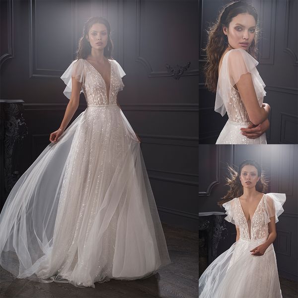 2020 bohemian bridal dresses v neck appliqued beaded sequins wedding dress sleeveless backless sweep train custom made beach robes de mariée, White
2020 bohemian bridal dresses v neck appliqued beaded sequins wedding dress sleeveless backless sweep train custom made beach robes de mariée, White