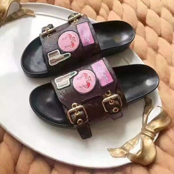 women leather letter slippers rubber outsole babouche flamingo chinela perfect flat plain sandal size 35-42
women leather letter slippers rubber outsole babouche flamingo chinela perfect flat plain sandal size 35-42