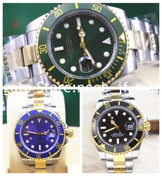 luxury mens movement 2813 watch men black green blue ceramic bezel dive chronometer date two tone gold steel 116613 crystal sport watches, Slivery;brown
luxury mens movement 2813 watch men black green blue ceramic bezel dive chronometer date two tone gold steel 116613 crystal sport watches, Slivery;brown