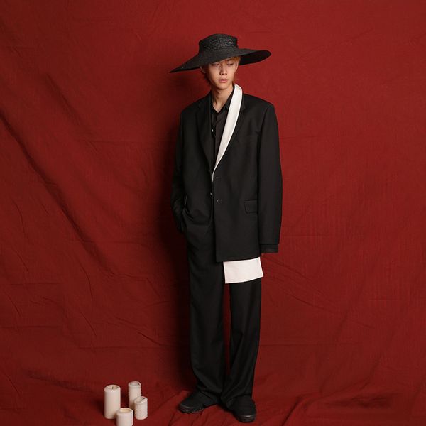 customized s ~ 6xl new оригинальный дизайн силуэт отдыха ретро длинные черные мужские и женские плюс размер пальто костюма, White;black 
customized s ~ 6xl new оригинальный дизайн силуэт отдыха ретро длинные черные мужские и женские плюс размер пальто костюма, White;black