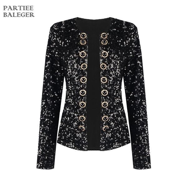 2019 summer new trendy buttons sequins design long sleeves clebrity party jacket, Black;brown
2019 summer new trendy buttons sequins design long sleeves clebrity party jacket, Black;brown