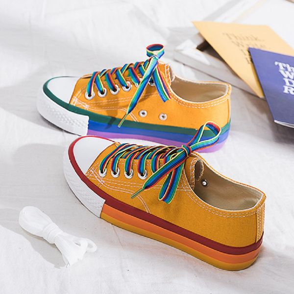 swyivy rainbow white shoes woman canvas sneakers with color lace 2020 spring new female casual sneakers platform shoes white, Black
swyivy rainbow white shoes woman canvas sneakers with color lace 2020 spring new female casual sneakers platform shoes white, Black