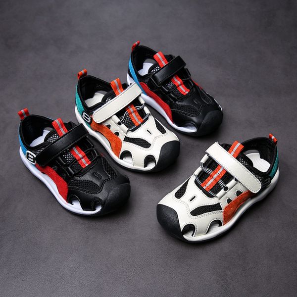 double star 2020 new summer kids sandals boys fashion casual leather solid white black children shoes, Black;red
double star 2020 new summer kids sandals boys fashion casual leather solid white black children shoes, Black;red