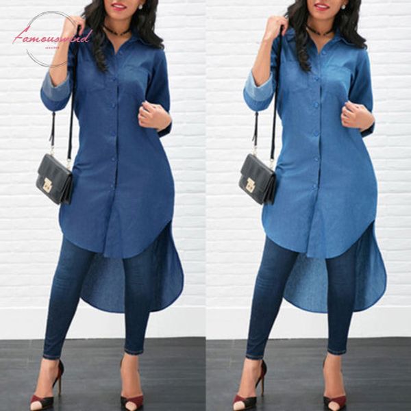 2020b women long sleeve denim jean lapel shirt dress short ball gown midi dress plus size, Black;gray
2020b women long sleeve denim jean lapel shirt dress short ball gown midi dress plus size, Black;gray