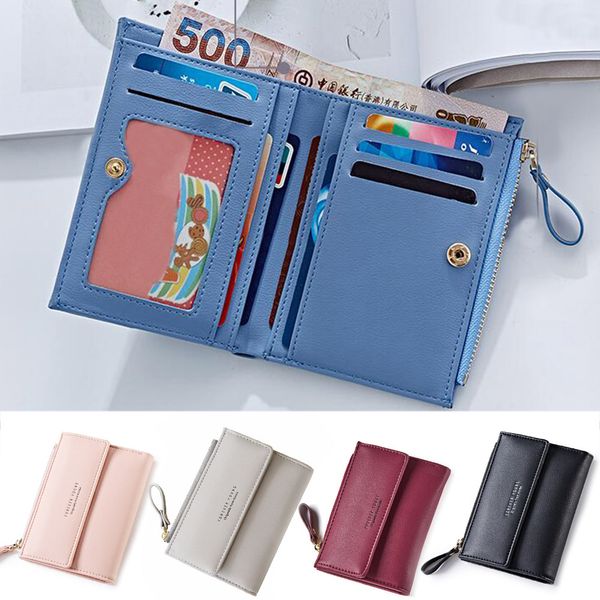 fashion women's purse thin zipper pu leather wallet grey 2019 new fashion pink sweet wine red female 2 fold mini card case, Black
fashion women's purse thin zipper pu leather wallet grey 2019 new fashion pink sweet wine red female 2 fold mini card case, Black