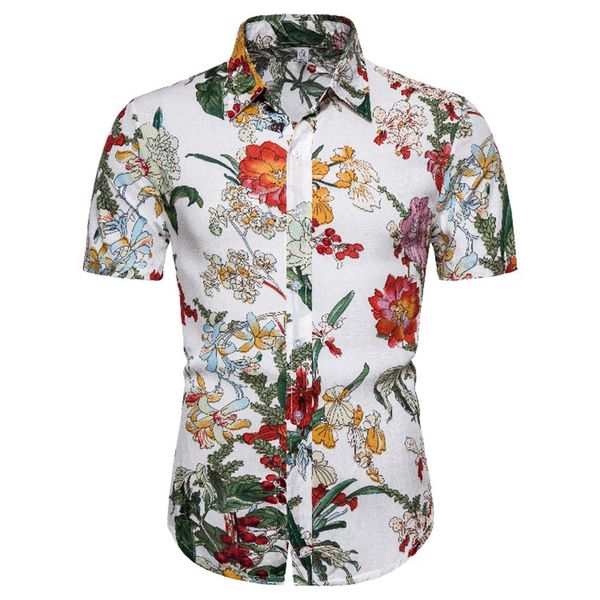 male floral shirt summer beach hawaiian shirt men 2020 new lapel short sleeve men blouse streetwear, White;black
male floral shirt summer beach hawaiian shirt men 2020 new lapel short sleeve men blouse streetwear, White;black