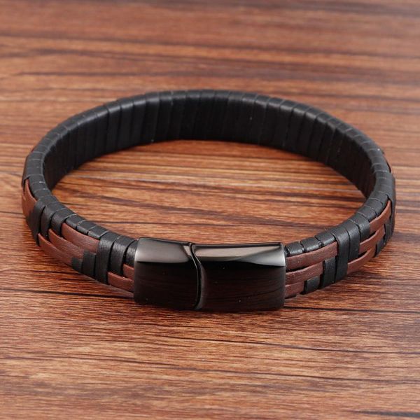 multicolor stainless steel magnetic charm charm leather bracelet gift hand-woven simple style classic men's bracelet, Golden;silver
multicolor stainless steel magnetic charm charm leather bracelet gift hand-woven simple style classic men's bracelet, Golden;silver