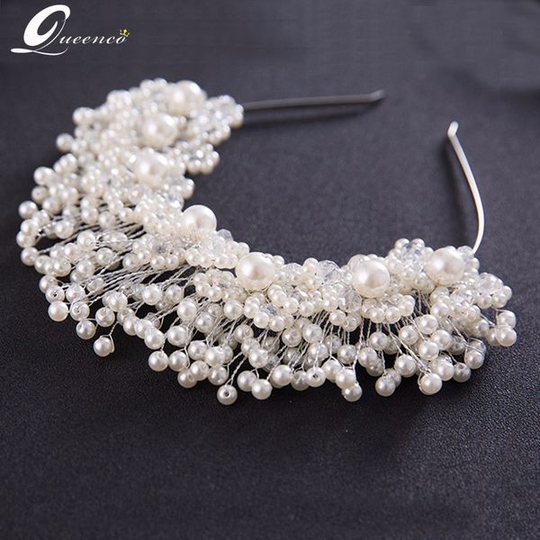 gold/white handmade pearl bridal tiaras luxury wedding headbands bridal headpiece prom hair jewelry wedding hair accessories c18122801, Slivery;golden
gold/white handmade pearl bridal tiaras luxury wedding headbands bridal headpiece prom hair jewelry wedding hair accessories c18122801, Slivery;golden