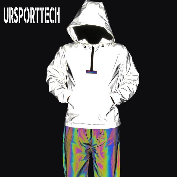 new highlight reflective jacket men women harajuku windbreaker jackets hooded hip-hop streetwear night shiny zipper coats jacket, Black;brown
new highlight reflective jacket men women harajuku windbreaker jackets hooded hip-hop streetwear night shiny zipper coats jacket, Black;brown