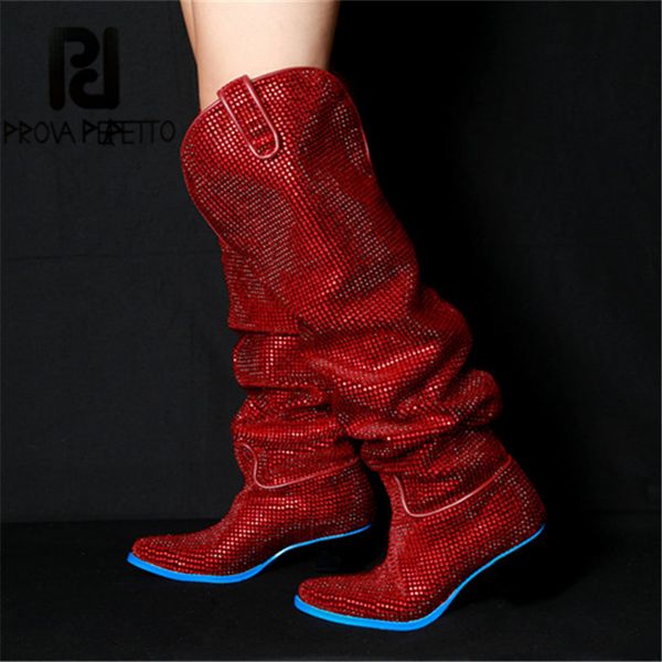 prova perfetto rhinestone decoration over knee long tube bottes femme low heel platorm boots women waterproof genuine leather, Black
prova perfetto rhinestone decoration over knee long tube bottes femme low heel platorm boots women waterproof genuine leather, Black