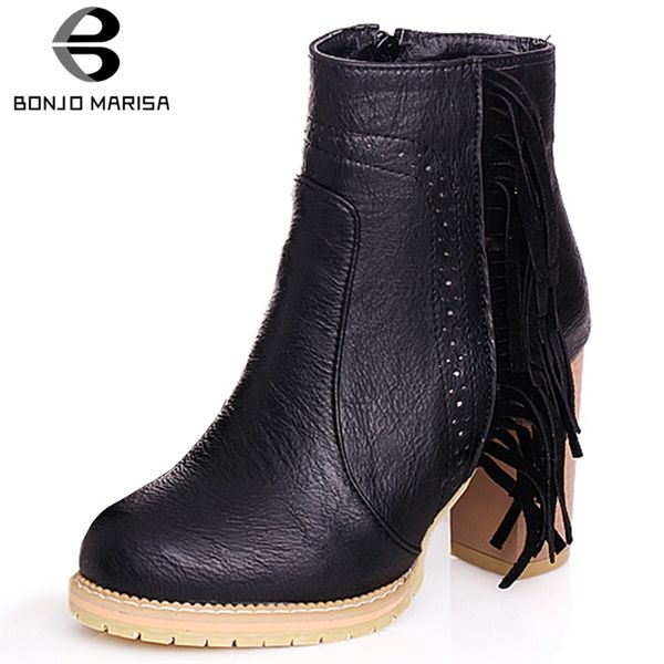 bonjomarisa plus size 30-47 ladies fashion fringe ankle boots women brand retro boots high heels shoes woman, Black
bonjomarisa plus size 30-47 ladies fashion fringe ankle boots women brand retro boots high heels shoes woman, Black