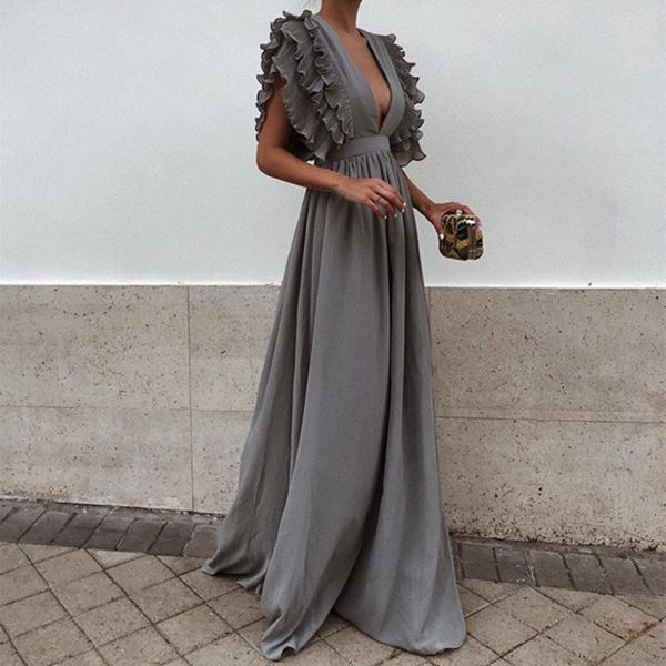 2018 new summer women new arrival v neck short sleeves maxi dress backless solid color dress six colors, White;black
2018 new summer women new arrival v neck short sleeves maxi dress backless solid color dress six colors, White;black