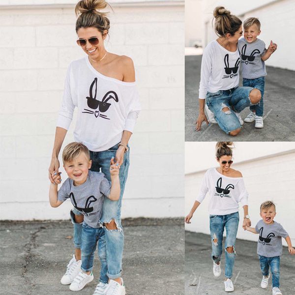 2019 fashion family matching outfits mom son t-shirt clothes cute casual summer t-shirts blouse, Blue
2019 fashion family matching outfits mom son t-shirt clothes cute casual summer t-shirts blouse, Blue