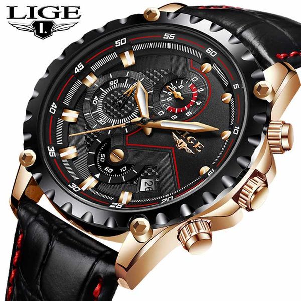 lige watch men fashion quartz clock army mens watches leather waterproof sport watch relogio masculino, Slivery;brown
lige watch men fashion quartz clock army mens watches leather waterproof sport watch relogio masculino, Slivery;brown