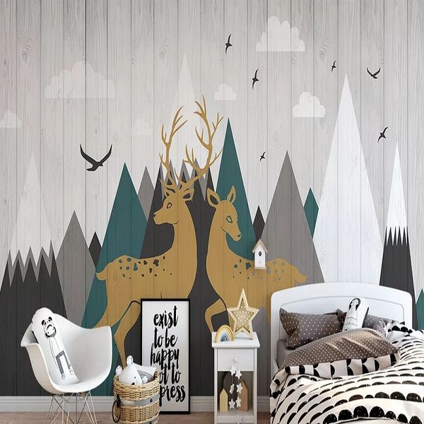 new custom large mural 3d wallpaper cartoon nordic sika deer children's bedroom mural tv back wall decor deep 5d embossed
new custom large mural 3d wallpaper cartoon nordic sika deer children's bedroom mural tv back wall decor deep 5d embossed