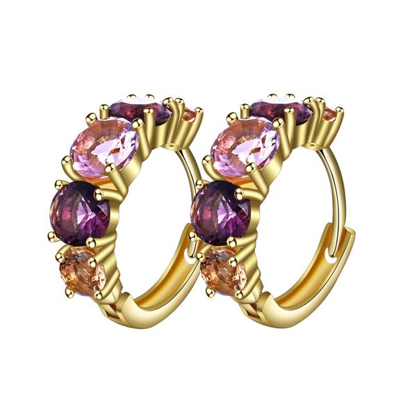 fashion hoop earrings for women gold color plated with pink purple zircon crystal earrings statement jewelry 2019 high quality, Golden;silver
fashion hoop earrings for women gold color plated with pink purple zircon crystal earrings statement jewelry 2019 high quality, Golden;silver