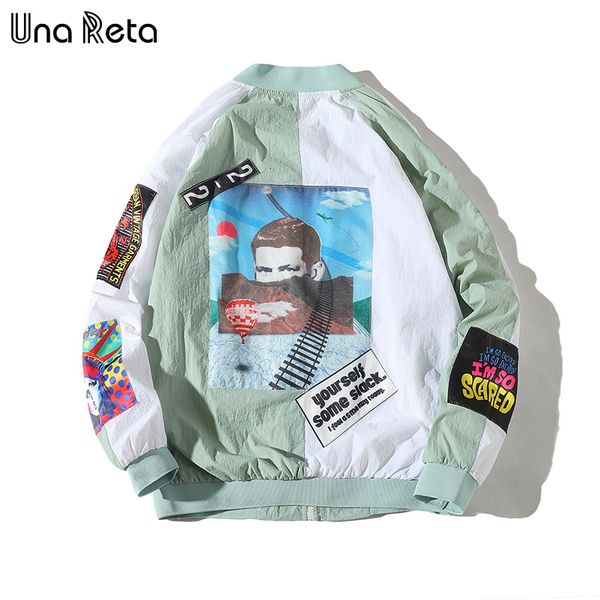 una reta jackets mens new hip hop brand thin tracksuit coat fashion casual streetwear man pattern stitching baseball jacket y190923, Black;brown 
una reta jackets mens new hip hop brand thin tracksuit coat fashion casual streetwear man pattern stitching baseball jacket y190923, Black;brown