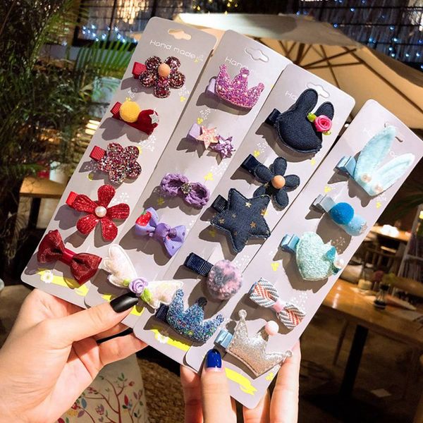 fashion 5pcs/pack cartoon crown bow girls cute hairpins handmade princess barrettes hair clips headbands kids hair accessories, Slivery;white 
fashion 5pcs/pack cartoon crown bow girls cute hairpins handmade princess barrettes hair clips headbands kids hair accessories, Slivery;white