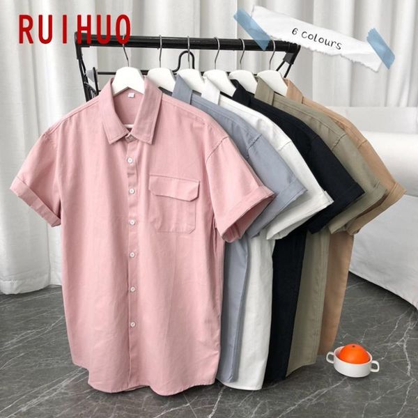ruihuo 2020 new spring solid casual short sleeve shirt men slim fit cotton men shirt male clothing fashion brand plus size -3xl, White;black
ruihuo 2020 new spring solid casual short sleeve shirt men slim fit cotton men shirt male clothing fashion brand plus size -3xl, White;black