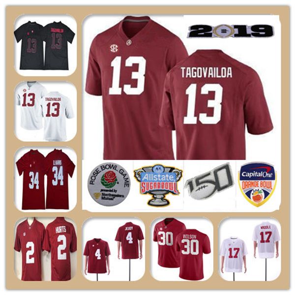 ncaa 2019 alabama crimson tide college jersey football tua tagovailoa jaylen waddle jerry jeudy damien harris hurts wilson ruggs iii 150th, Black;red
ncaa 2019 alabama crimson tide college jersey football tua tagovailoa jaylen waddle jerry jeudy damien harris hurts wilson ruggs iii 150th, Black;red