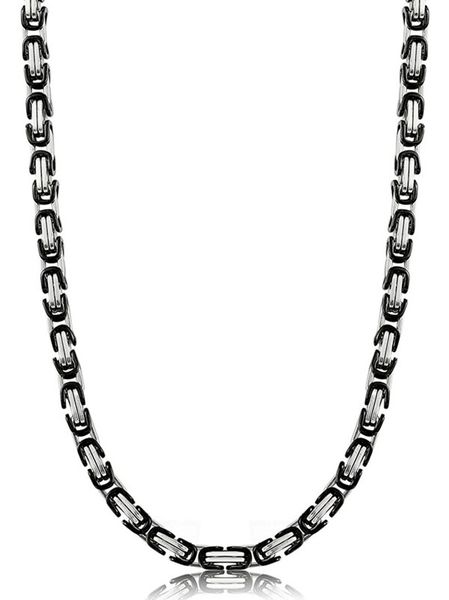 22/24/30 inches stainless steel necklace for men byzantine box chain link black silver tone, 4.5mm
22/24/30 inches stainless steel necklace for men byzantine box chain link black silver tone, 4.5mm