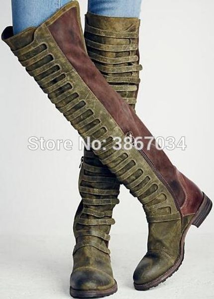 shooegle patchwork distressed knee high hoots women flats shoes retro style long boots cowboy boots women, Black
shooegle patchwork distressed knee high hoots women flats shoes retro style long boots cowboy boots women, Black