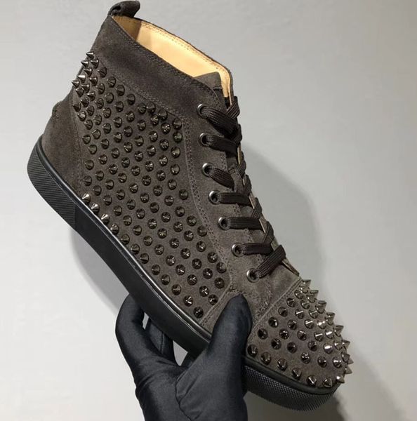 promotional price full spikes red bottom sneakers shoes high women,men walking fashion flats casual shoes grey black t01
promotional price full spikes red bottom sneakers shoes high women,men walking fashion flats casual shoes grey black t01