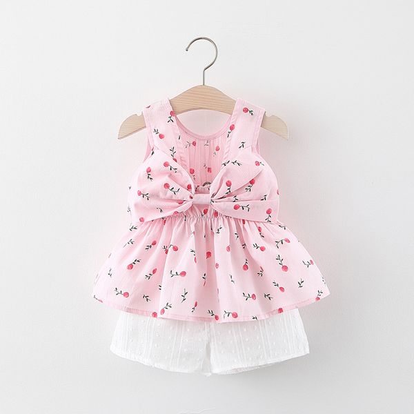 kids designer clothes girls suit summer new korean style childrens printed bow shorts two-piece baby sleeveless vest summer dress, White
kids designer clothes girls suit summer new korean style childrens printed bow shorts two-piece baby sleeveless vest summer dress, White