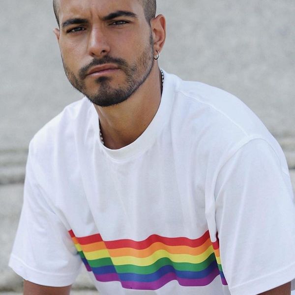 20ss logo letter printed rainbow stripe tee high street skateboard short sleeves summer t-shirt fashion casual men women tee hfymtx747, White;black
20ss logo letter printed rainbow stripe tee high street skateboard short sleeves summer t-shirt fashion casual men women tee hfymtx747, White;black