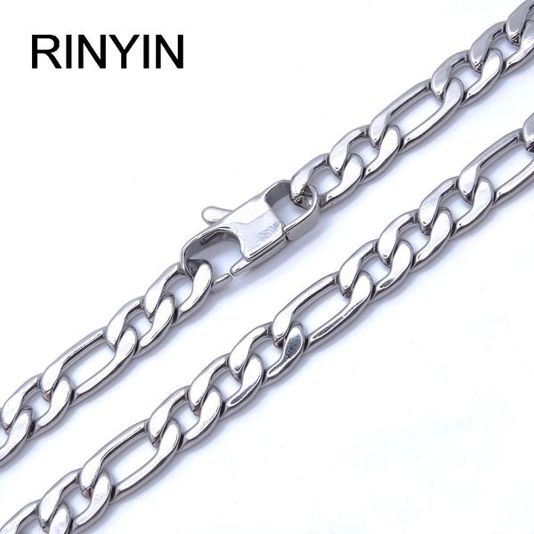 6/8 mm customize length mens stainless steel necklace figaro chain fashion jewerly factory offer, Silver
6/8 mm customize length mens stainless steel necklace figaro chain fashion jewerly factory offer, Silver
