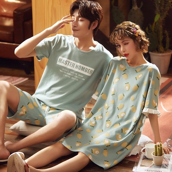 cotton pajamas short-sleeved men's nightdress women's leisure student clothes suit can pajamas home clothes home furnishing clothi, Black;brown
cotton pajamas short-sleeved men's nightdress women's leisure student clothes suit can pajamas home clothes home furnishing clothi, Black;brown