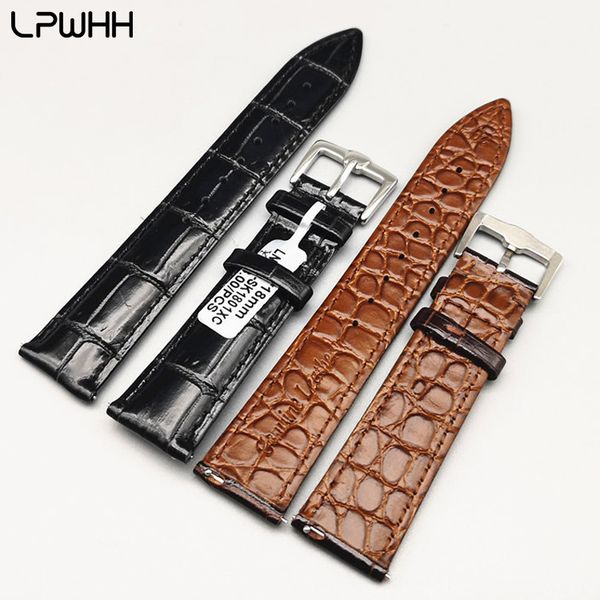lpwhh 20mm 22mm crocodile watchband strap metal buckle brown soft genuine leather watch band wrist strap 12mm 14mm 16mm 18mm, Black;brown
lpwhh 20mm 22mm crocodile watchband strap metal buckle brown soft genuine leather watch band wrist strap 12mm 14mm 16mm 18mm, Black;brown