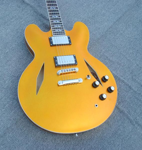 custom shop дэйв грол dg 335 metallic gold semi hollow body jazz электрогитара dual алмазные дыры, split алмазный инкрустация, гровер тюнеры
custom shop дэйв грол dg 335 metallic gold semi hollow body jazz электрогитара dual алмазные дыры, split алмазный инкрустация, гровер тюнеры