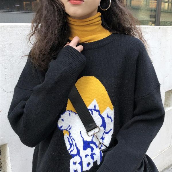 new cute polar bear embroidered sweater female autumn sweater women harajuku cartoon animal loose round neck, White;black
new cute polar bear embroidered sweater female autumn sweater women harajuku cartoon animal loose round neck, White;black