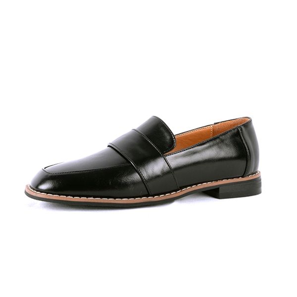 busy girl retro ladies leather shoes loafers women's low-heeled professional shoes slip-on penny, Black
busy girl retro ladies leather shoes loafers women's low-heeled professional shoes slip-on penny, Black
