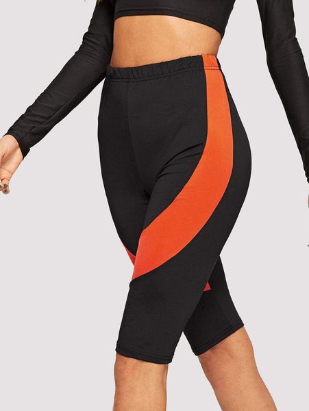 summer women biker shorts high waist booty shorts skinny fitness casual short black orange contrast, White;black
summer women biker shorts high waist booty shorts skinny fitness casual short black orange contrast, White;black