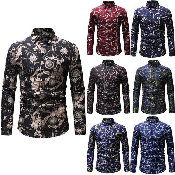 stylish men luxury floral spring autumn long sleeve shirt casual slim fit shirts, White;black
stylish men luxury floral spring autumn long sleeve shirt casual slim fit shirts, White;black