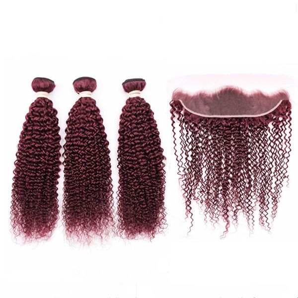 #99j wine red indian virgin human hair wefts kinky curly with frontal burgundy red weave bundles with 13x4 lace frontal closure, Black;brown
#99j wine red indian virgin human hair wefts kinky curly with frontal burgundy red weave bundles with 13x4 lace frontal closure, Black;brown