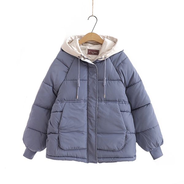 women warm thick winter parkas coats hooded casual long sleeve solid color simple winter outwear, Black
women warm thick winter parkas coats hooded casual long sleeve solid color simple winter outwear, Black
